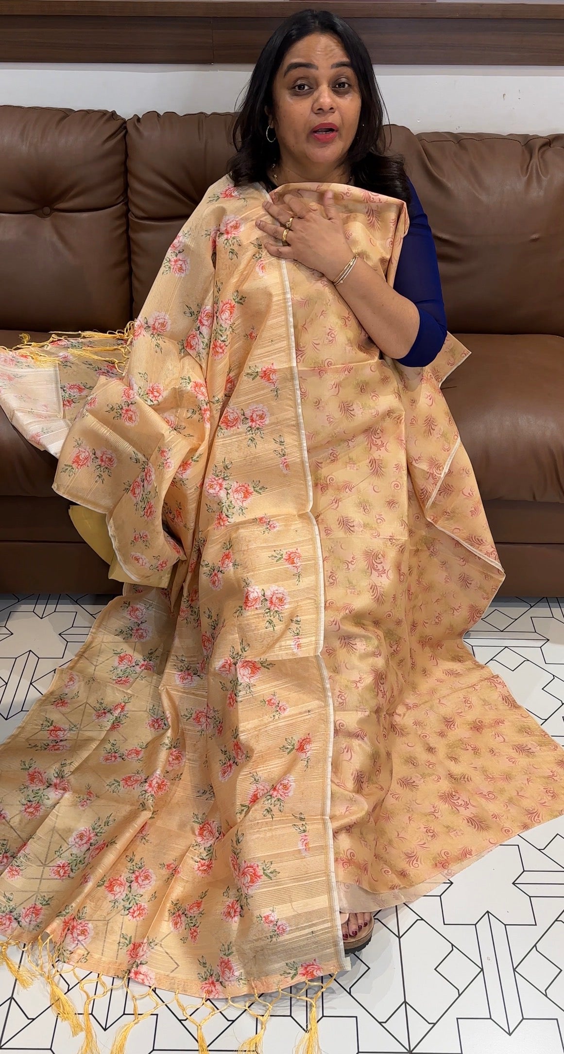 MODAL CHANDERI UNSTITCHED SALWAR SUITS -  IHA 28066