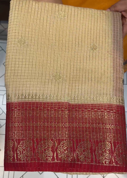 SEMI BANARASI SAREES - IHA 18885