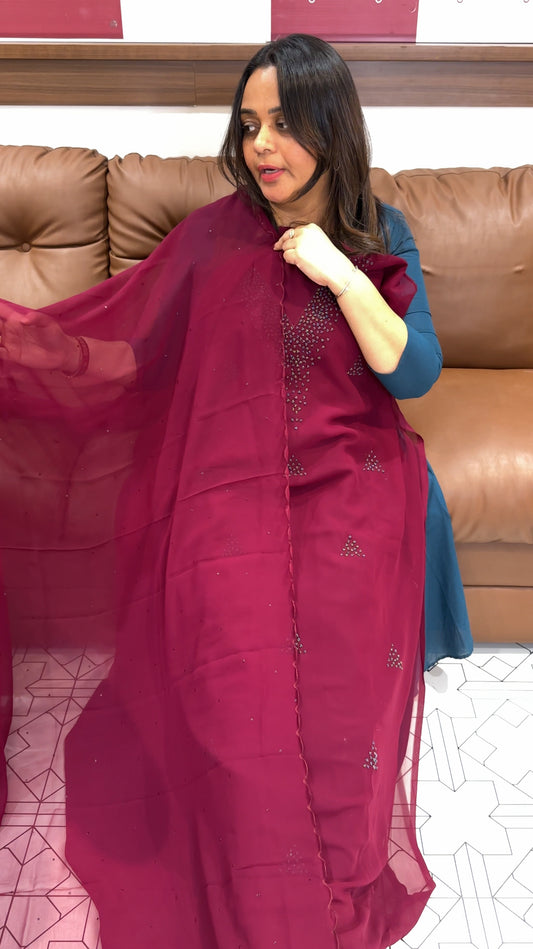 FAUX GEORGETTE UNSTITCHED SALWAR SUITS - IHA 27202