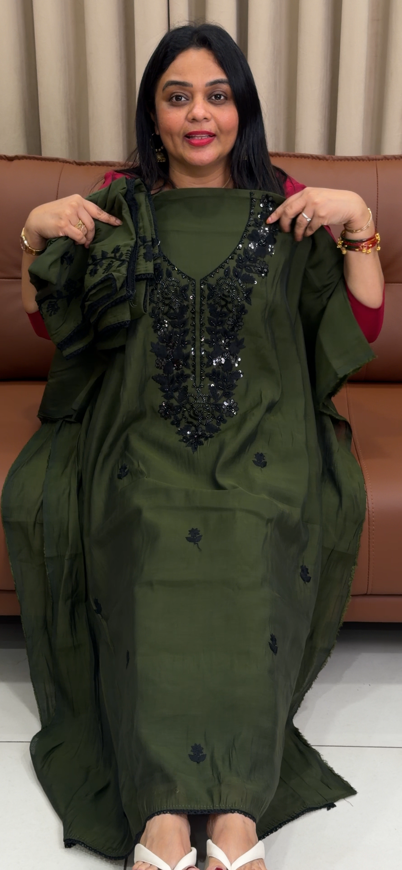 FORWARD HANDWORKED TOP, BOTTOM AND DUPATTA  - IHA 33867