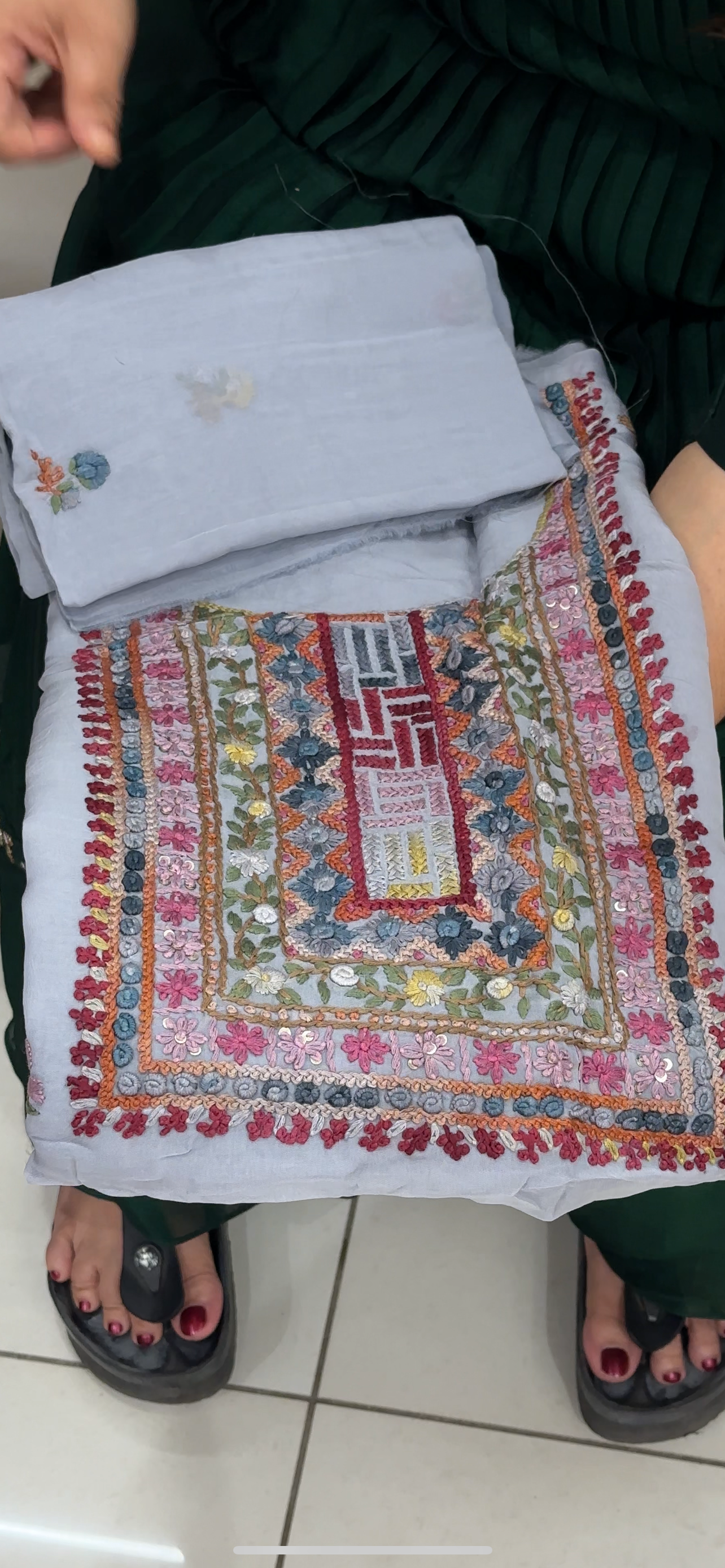 VISCOSE ORGANZA UNSTITCHED SALWAR SUITS - IHA 28546