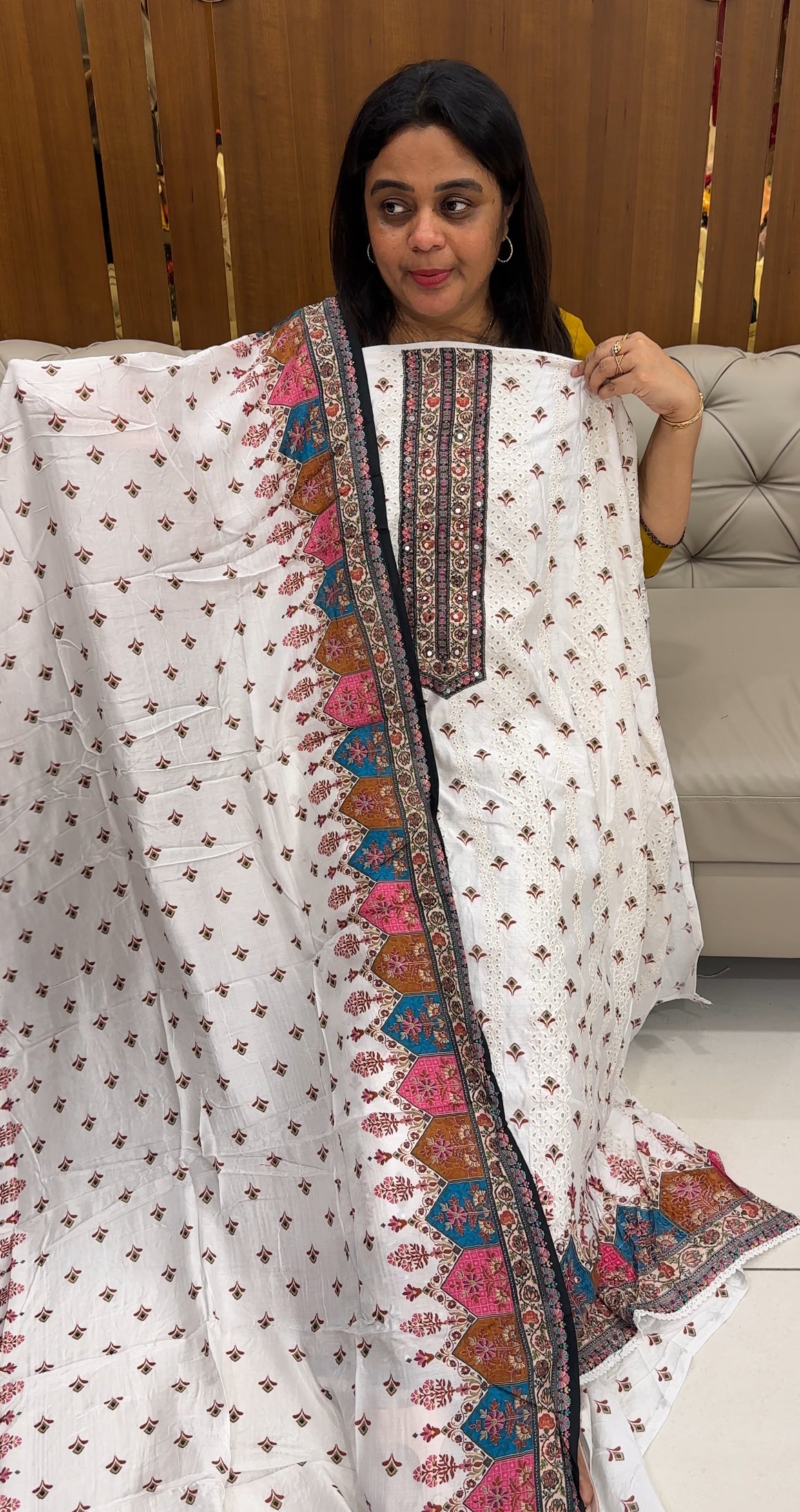 MUSLIN SILK UNSTITCHED SALWAR SUITS - IHA 26792