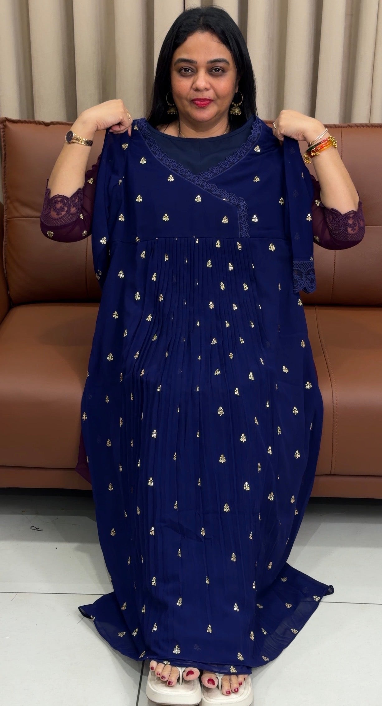 IHA'S IN-HOUSE GEORGETTE ALINE TOPS - IHA 33842