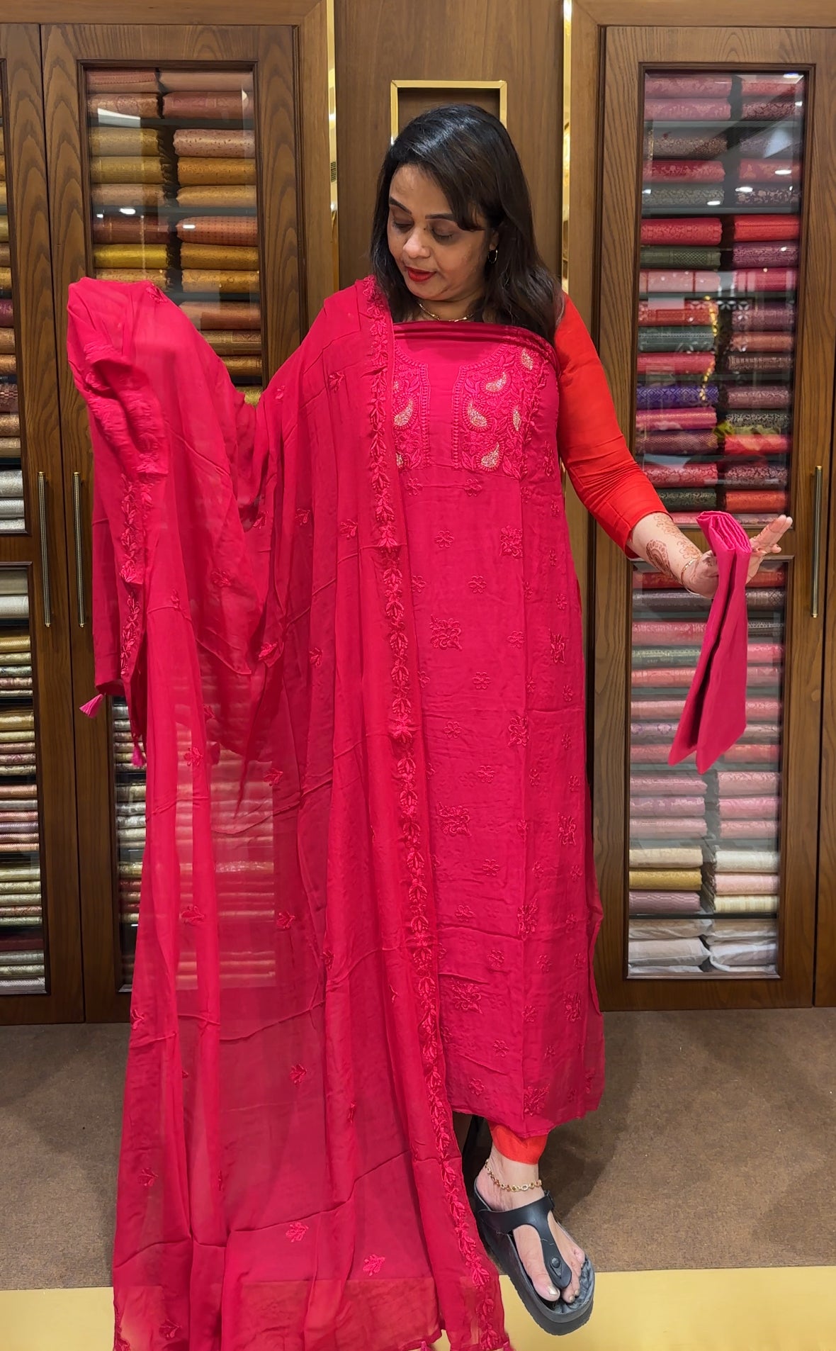LUCKNOWI UNSTITCHED SALWAR SUITS - IHA 23686