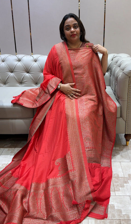 SEMI KATAN UNSTITCHED SALWAR SUITS - IHA 22640