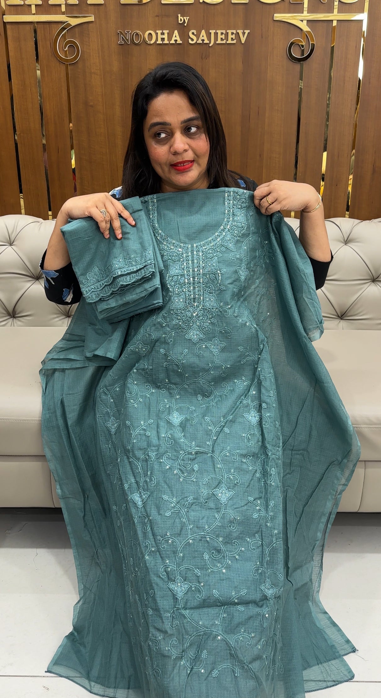 NET KOTA UNSTITCHED SALWAR SUITS - IHA 25357