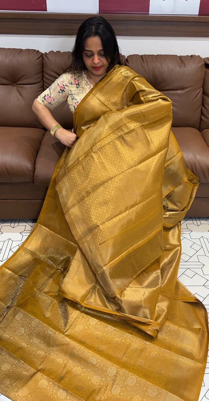 SEMI BROCADE SAREE - IHA 19981