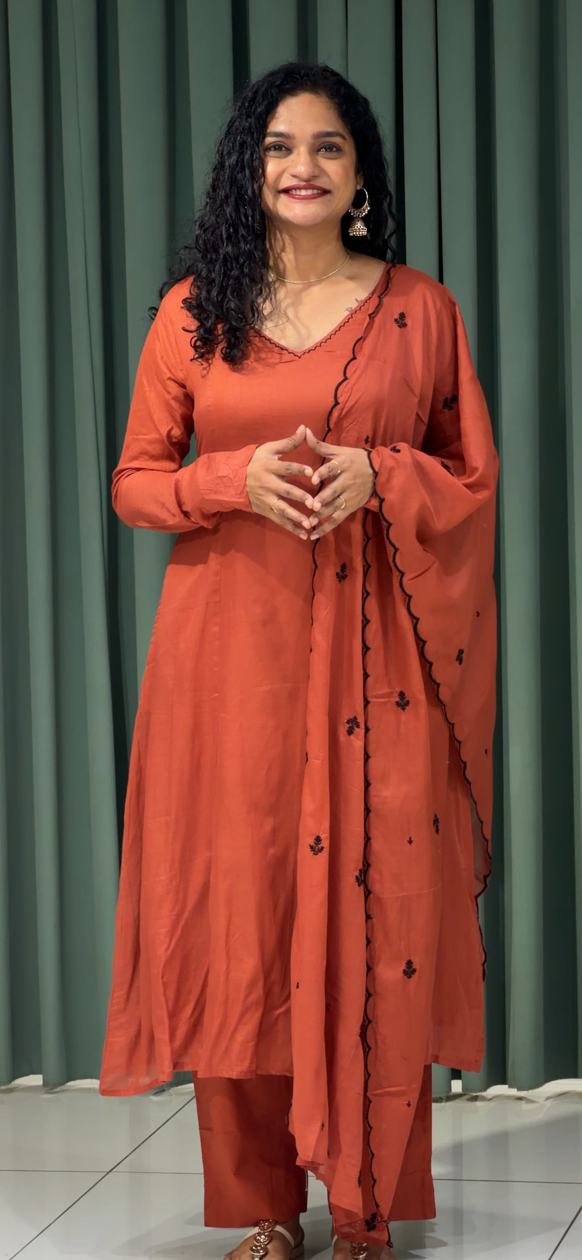 MUL CHANDERI TOP, BOTTOM AND DUPATTA - IHA 36001