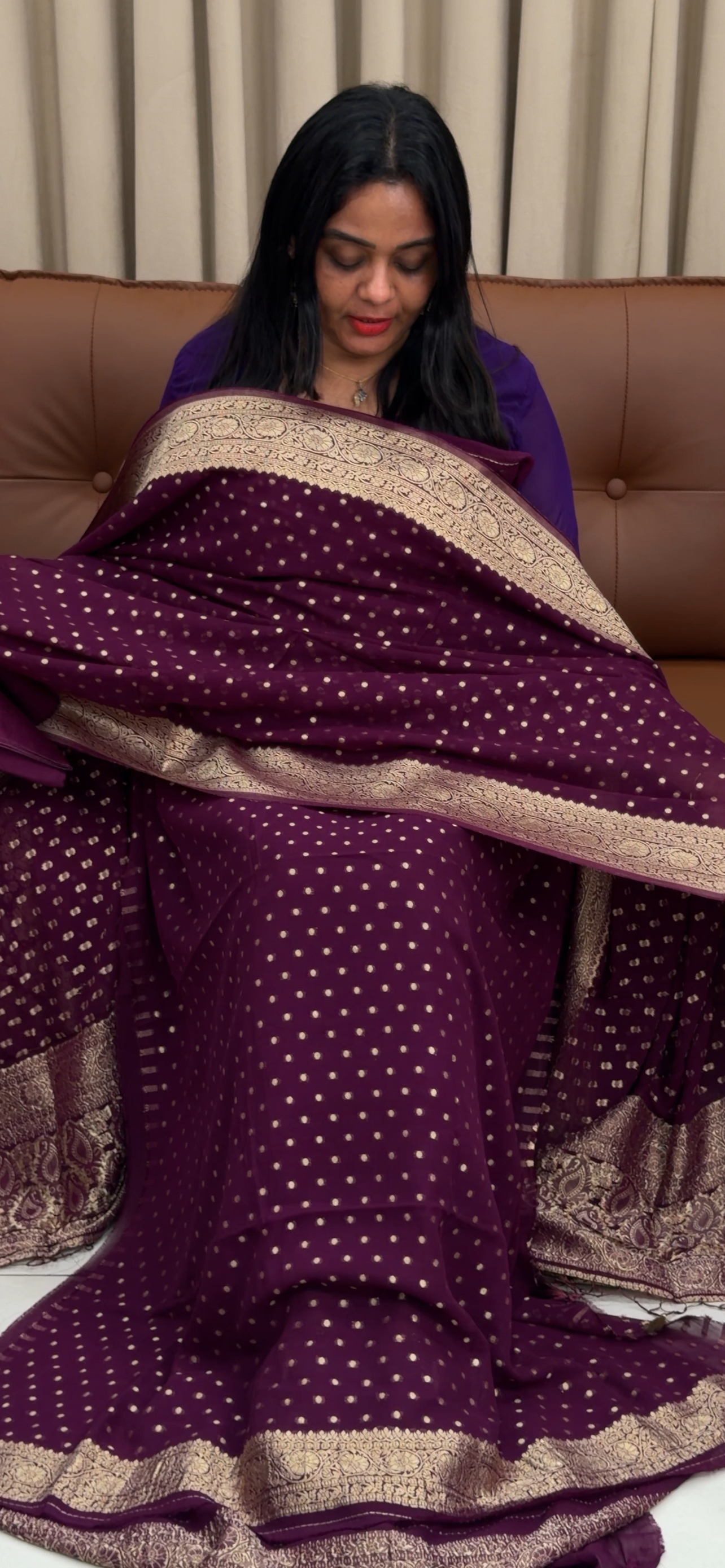 VISCOSE GEORGETTE UNSTITCHED SALWRA SUITS - IHA 33675