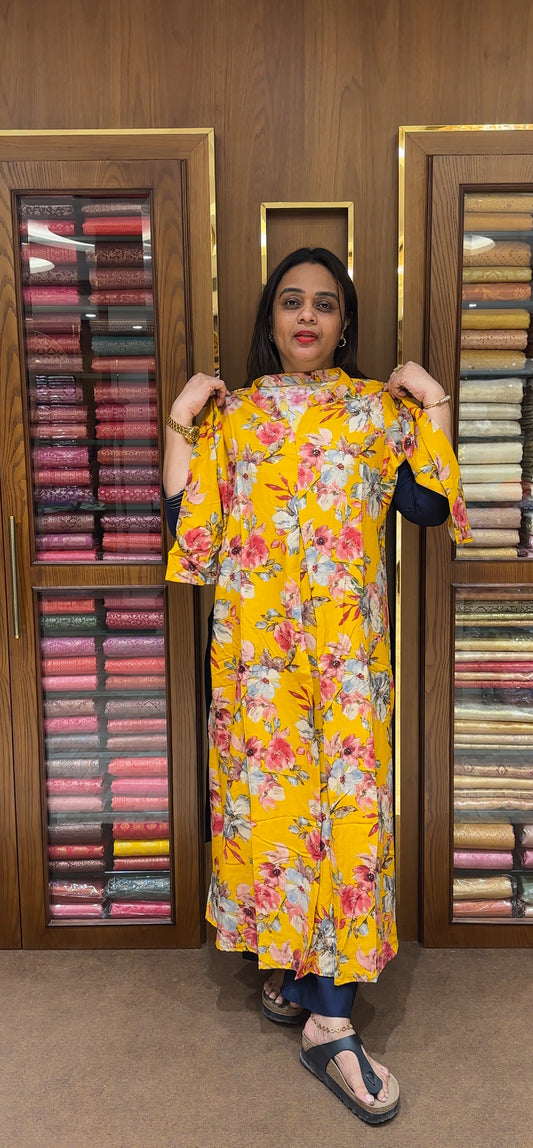 IHA'S IN-HOUSE PRINTED ALINE TOPS - IHA 22372