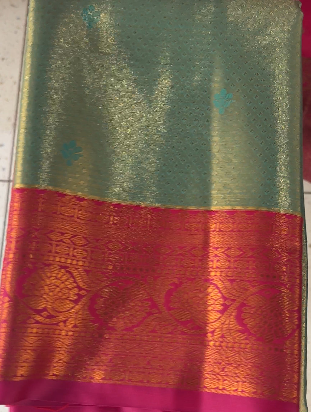 TISSUE KANCHIPURAM SAREES - IHA 18538