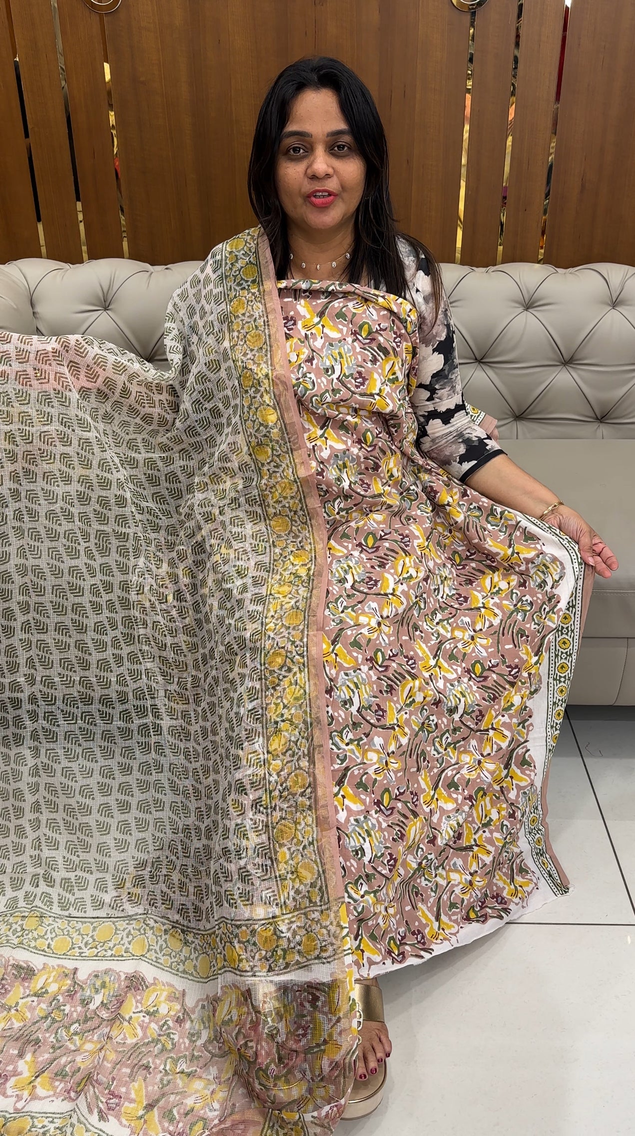 PRINTED COTTON UNSTITCHED SALWAR SUITS - IHA 28645