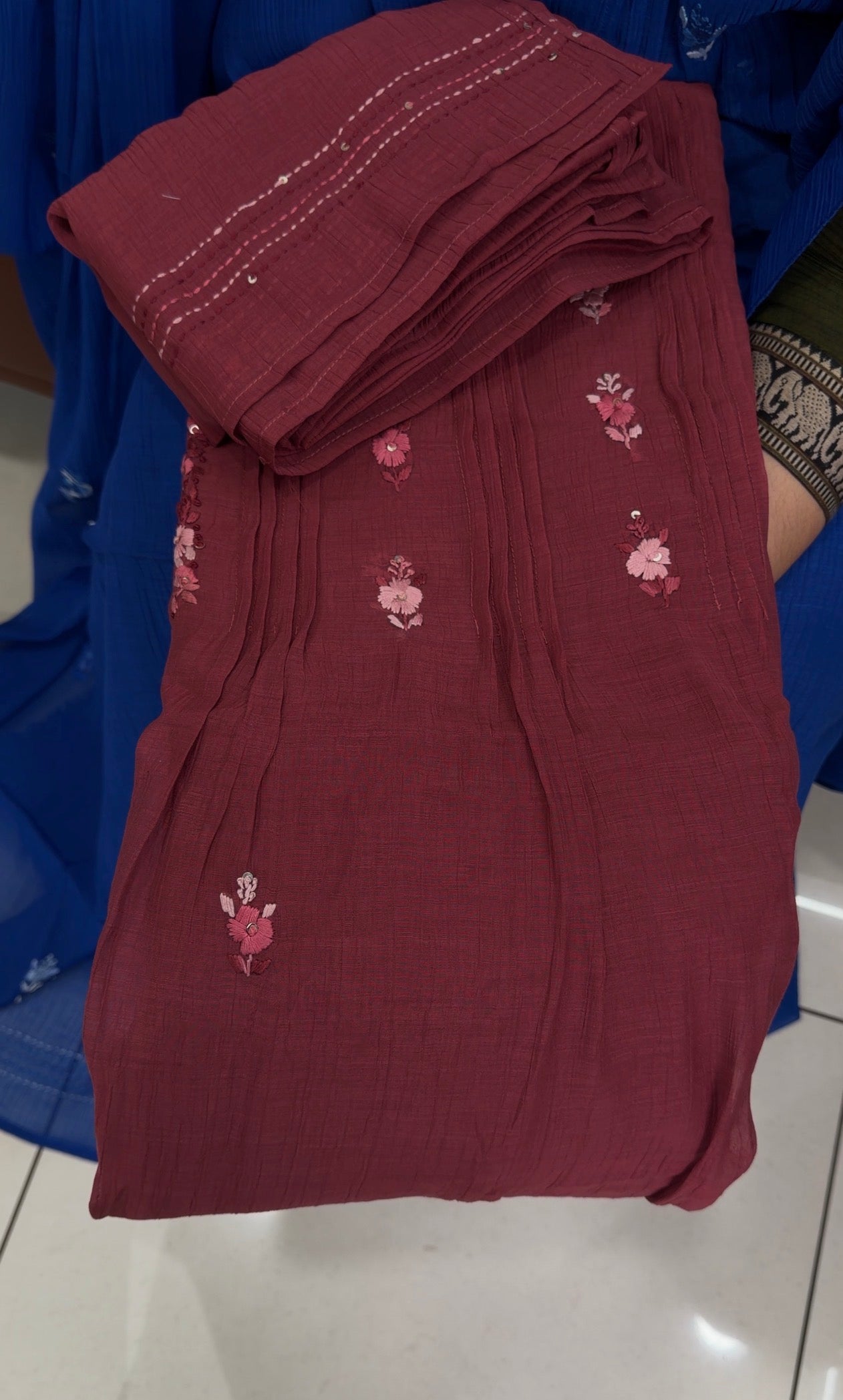 MUL CRUSHED UNSTITCHED SALWAR SUITS - IHA 34797