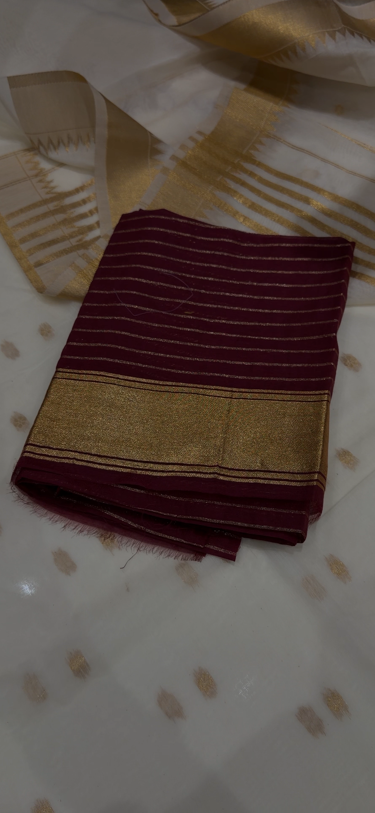 MALAI CHANDERI ONAM SAREES - IHA 34130