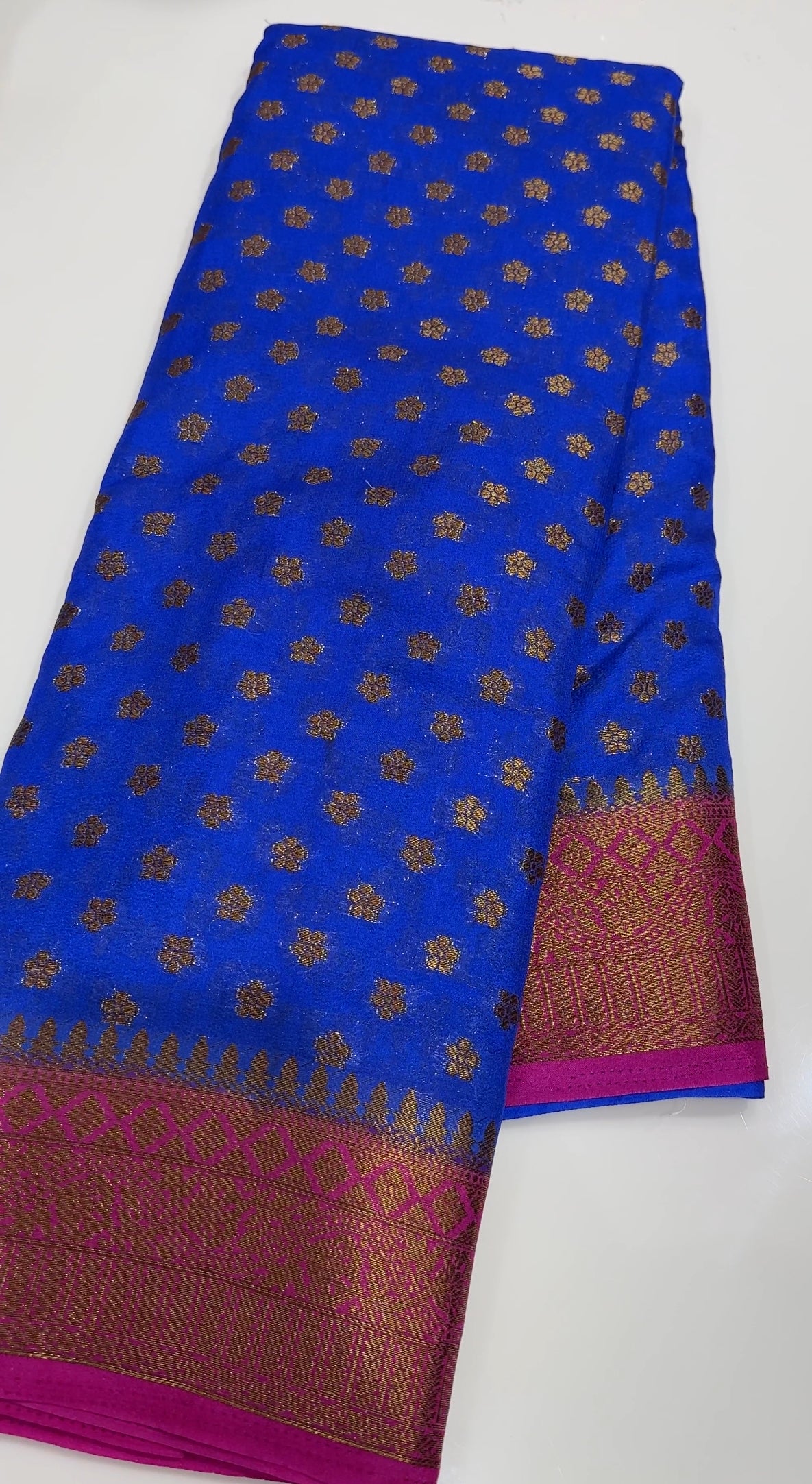 SEMI CRAPE SILK SAREE  - IHA 18183