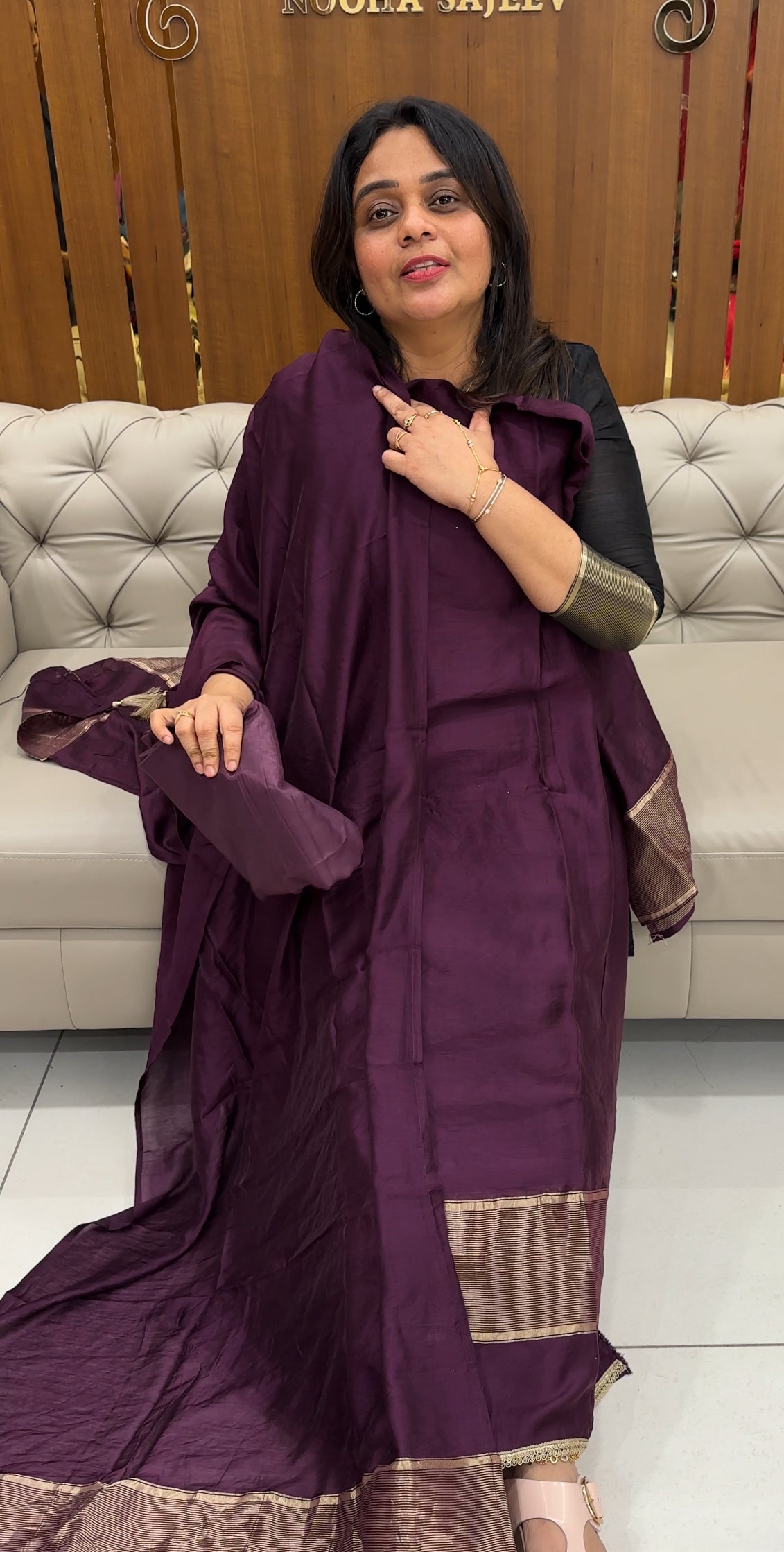 FORWARD MALAI CHANDFERI TOP,BOTTOM AND DUPATTA - IHA 26710