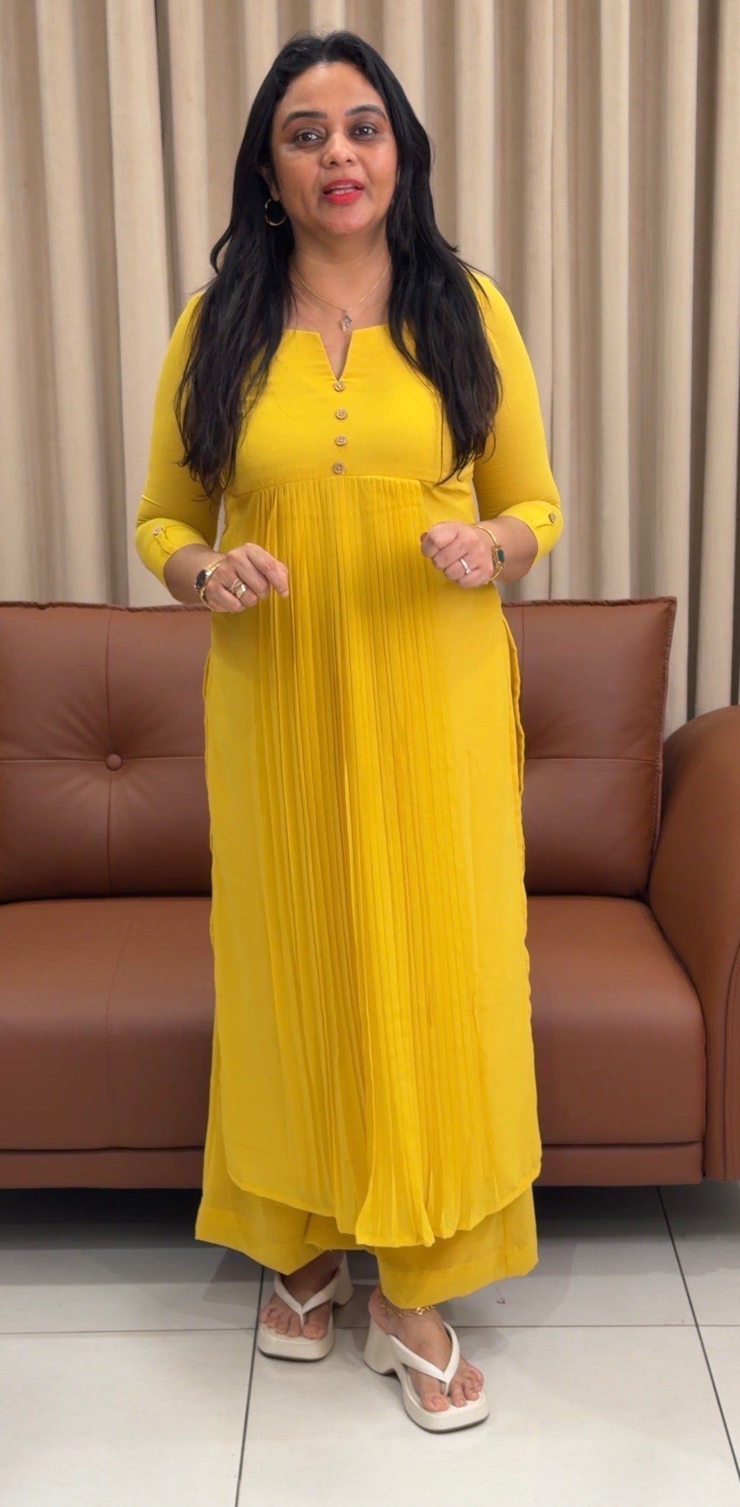 IHA'S IN-HOUSE GEORGETTE CO-ORDS SETS - IHA 33506