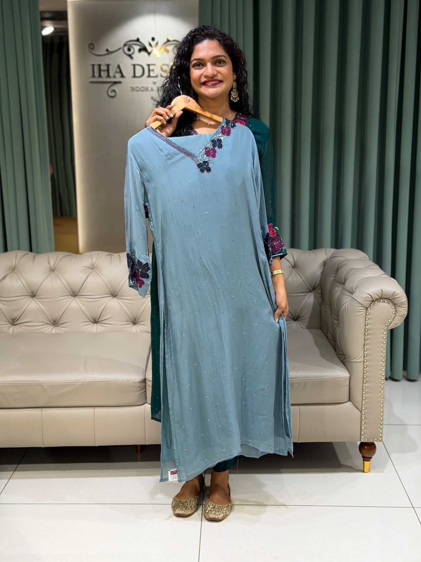 PARTY WEAR TOP, BOTTOM AND DUPATTA - IHA 29801