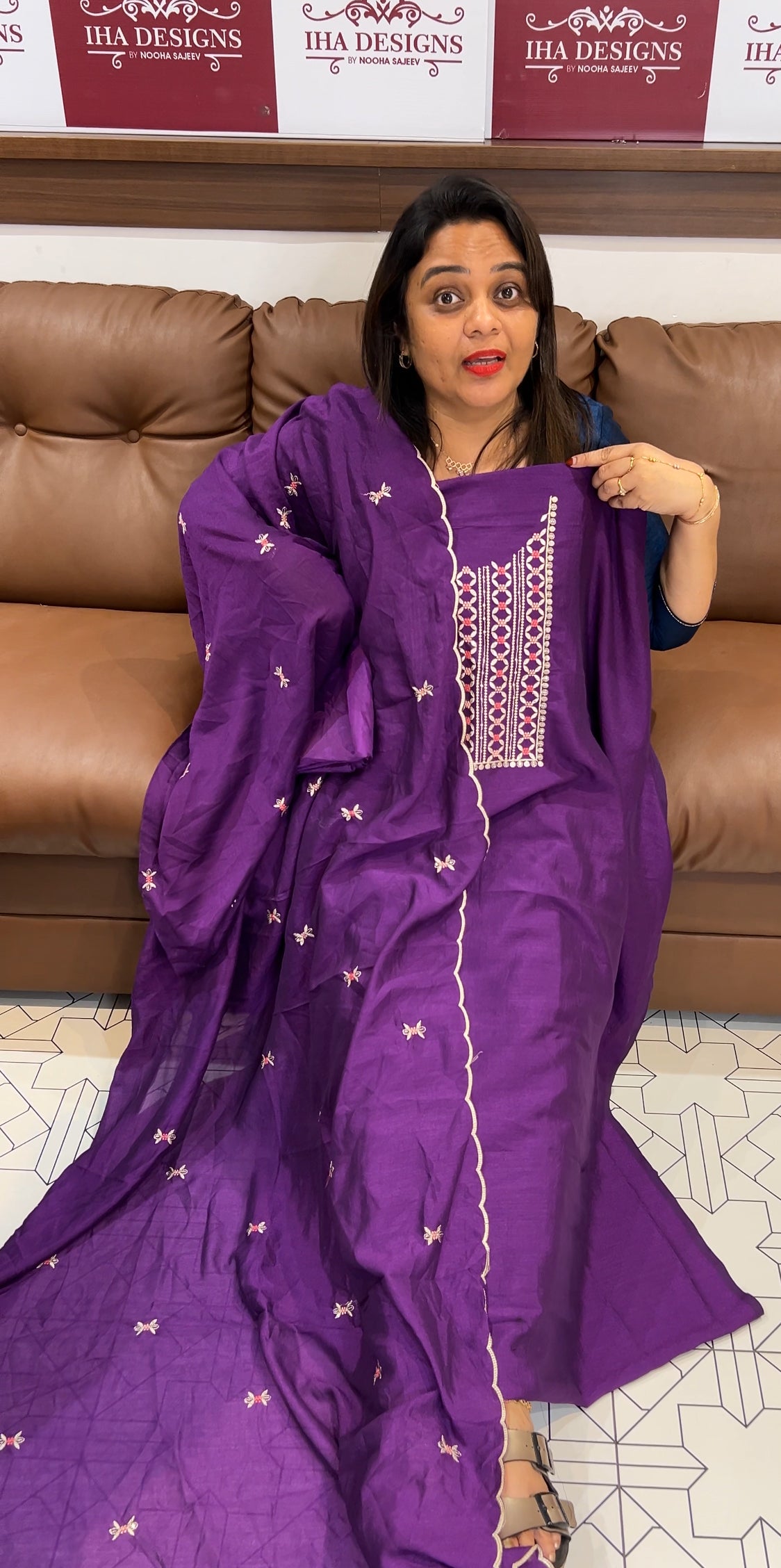 SEMI RAW SILK UNSTITCHED SALWAR SUITS - IHA 24569