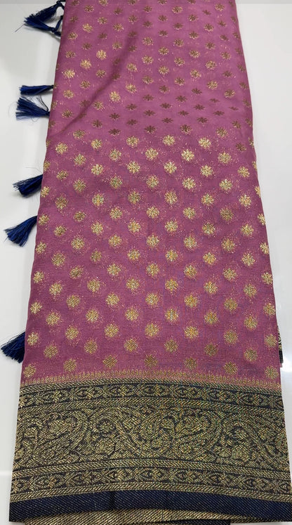 SEMI BANARASI SAREE - IHA 18208