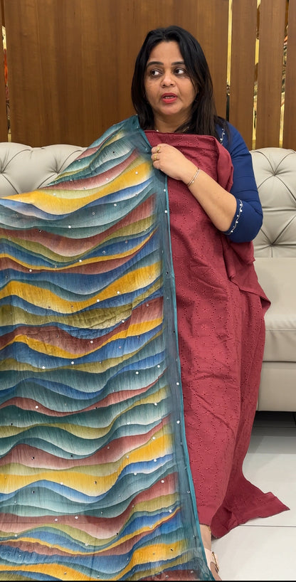 COTTON HAKOBA UNSTITCHED SALWAR SUITS- IHA 28809