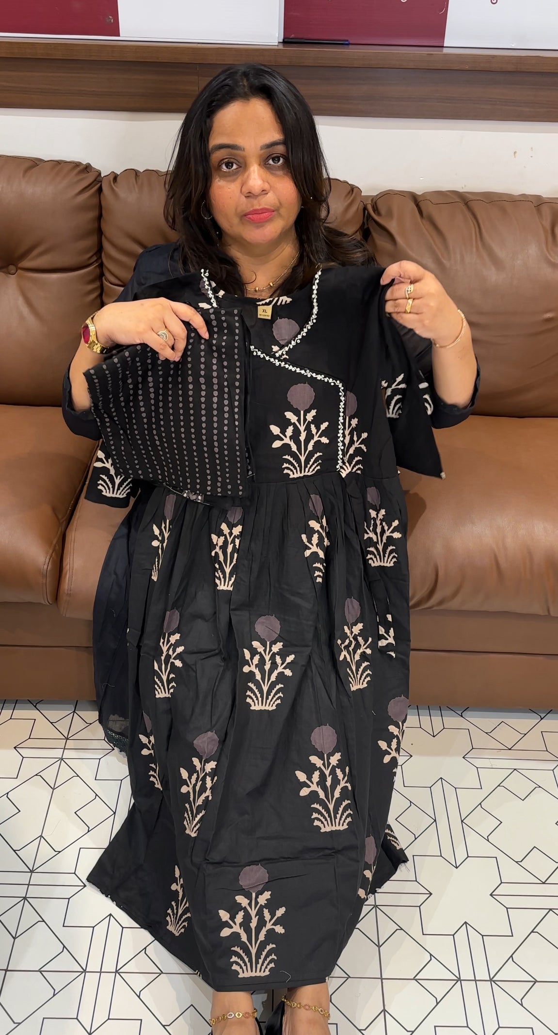 PRINTED COTTON TOP, BOTTOM AND DUPATTA - IHA 27807