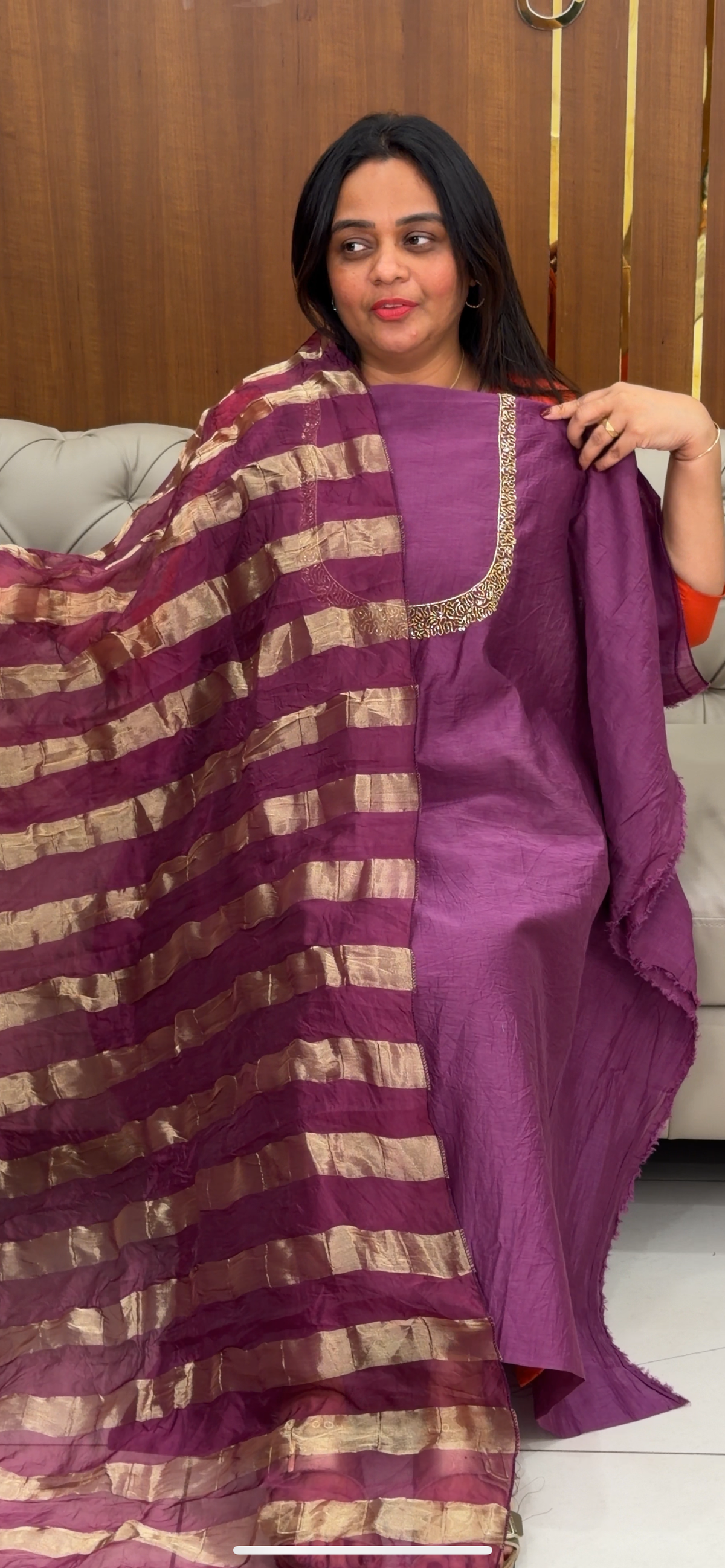 OFFER SALES MUL CHANDERI UNSTITCHED SALWAR SUITS - IHA 36035