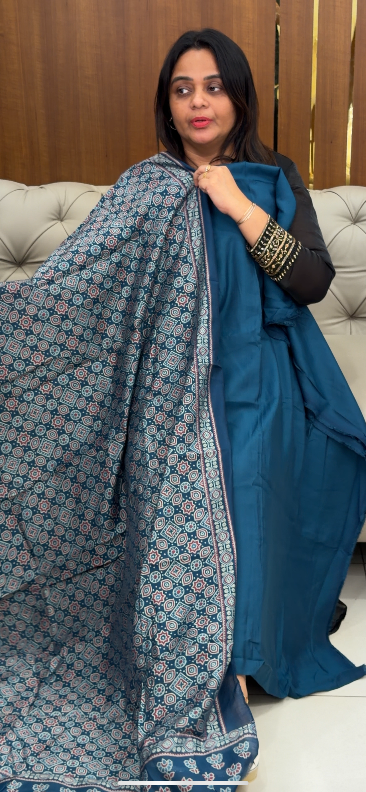 MUL CHANDERI UNSTITCHED SALWAR SUITS - IHA 29083