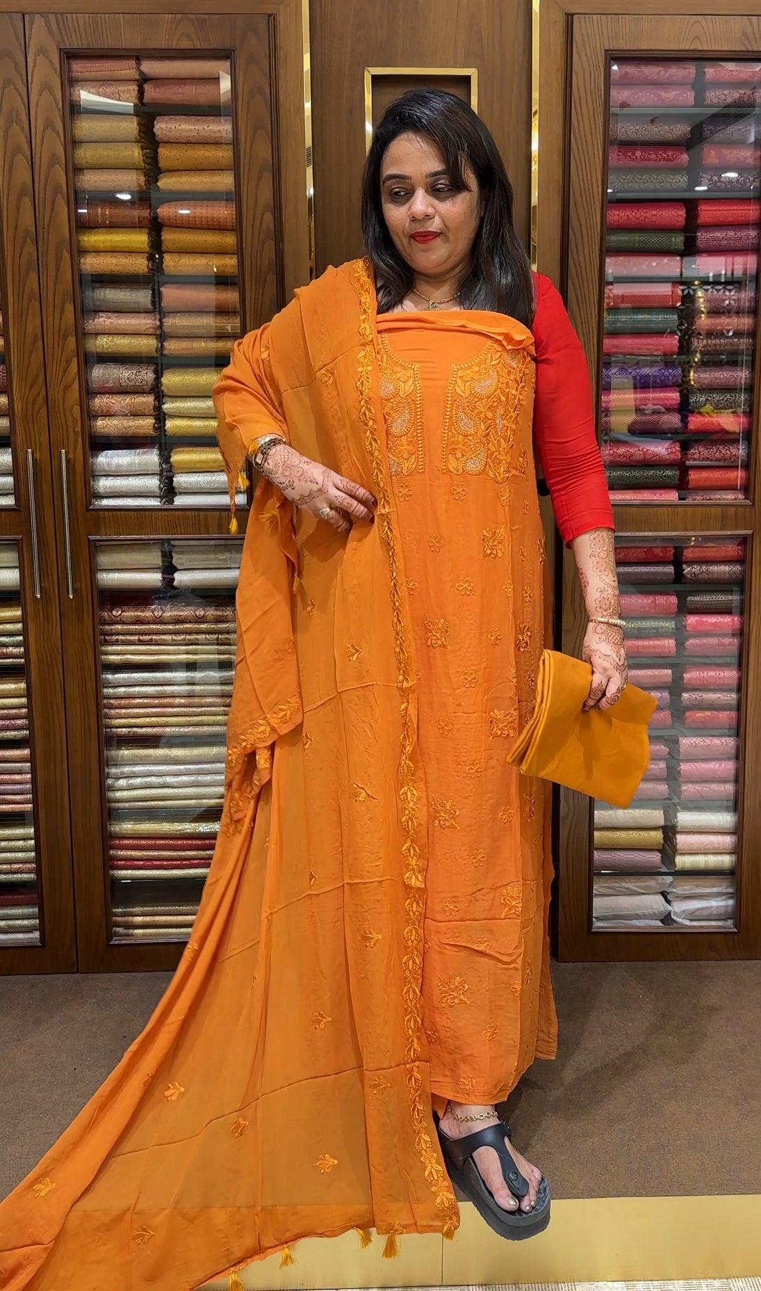 LUCKNOWI UNSTITCHED SALWAR SUITS - IHA 23686