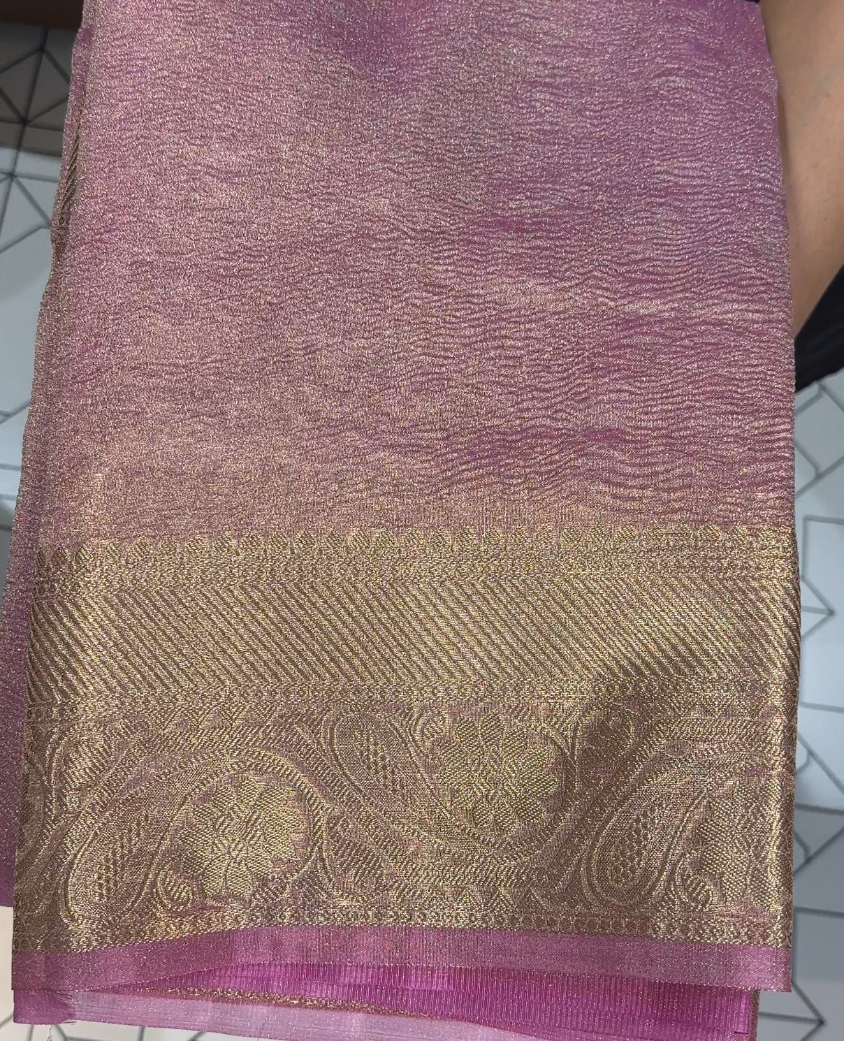 CRUSHED BANARASI TISSUE SAREES - IHA 18417