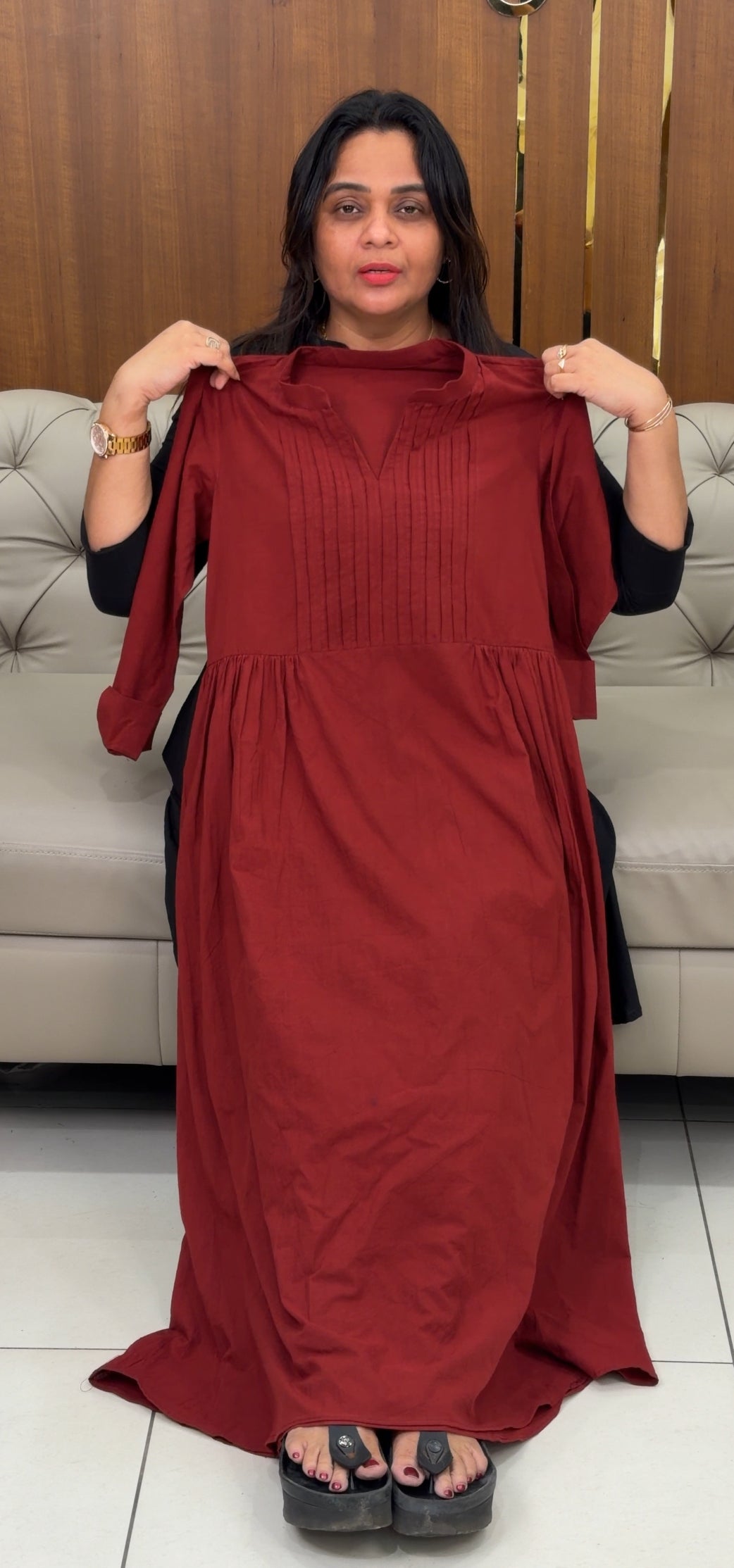 IHA'S IN-HOUSE HANDLOOM COTTON  ALINE TOPS  - IHA 28996