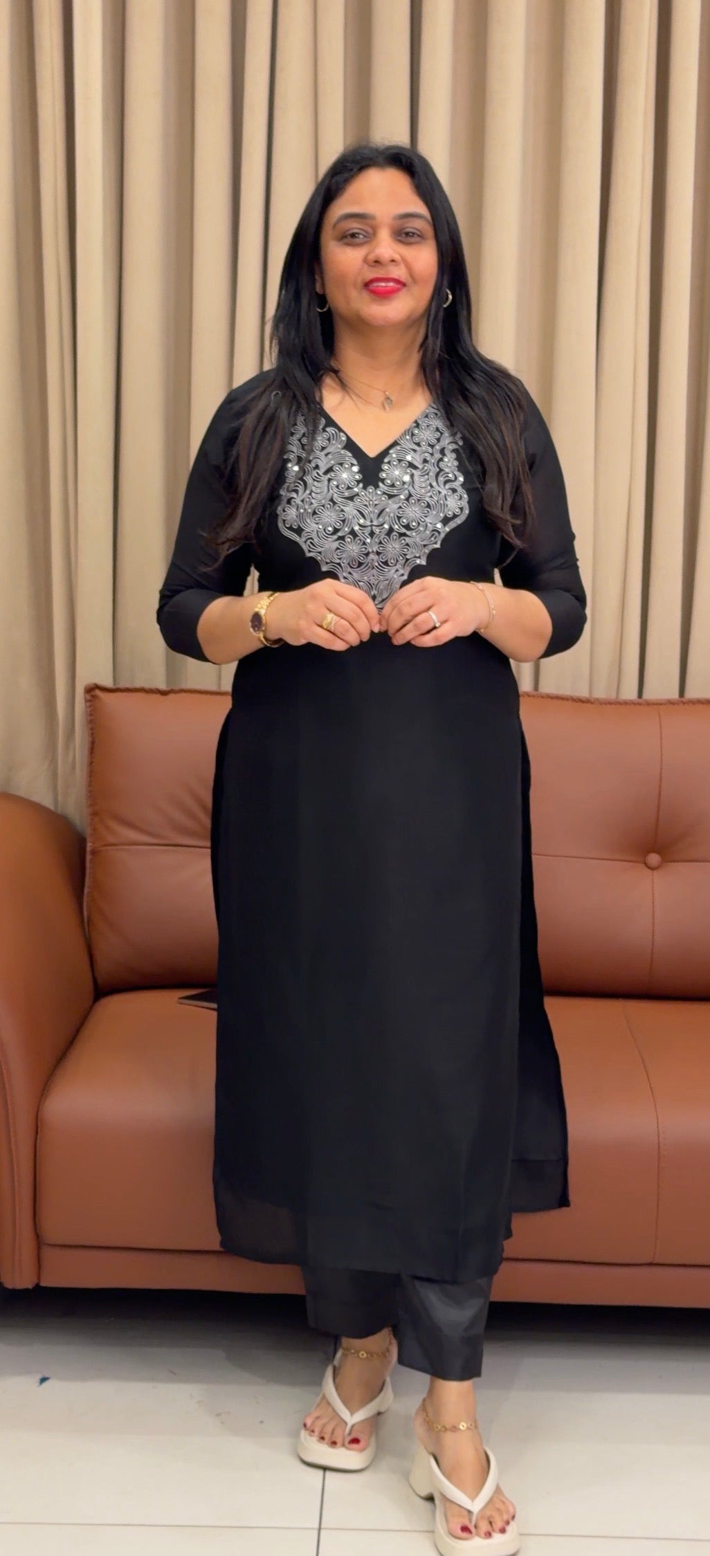 IHA'S IN-HOUSE SEMI RAW SILK CO-ORDS SETS - IHA 33794