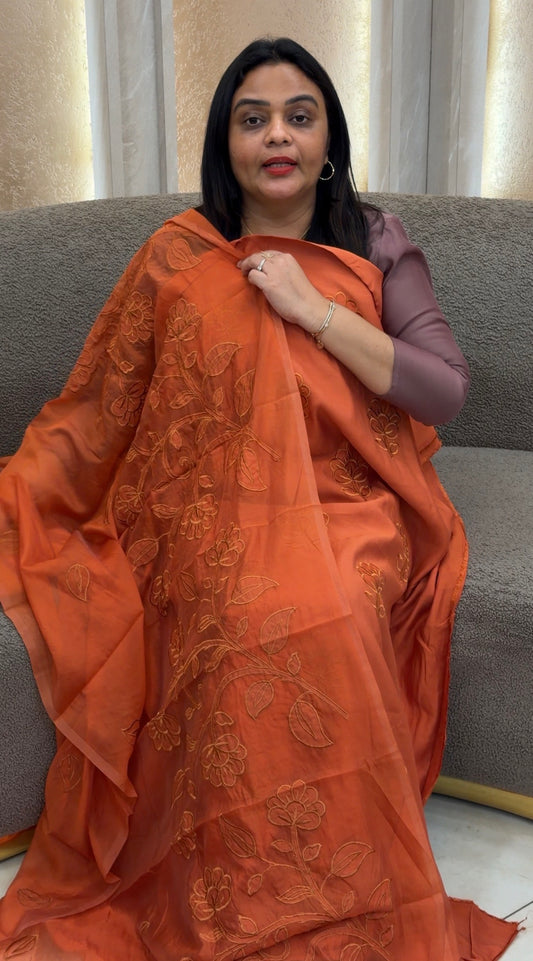 MUL CHANDERI UNSTITCHED SALWAR SUITS - IHA 32866