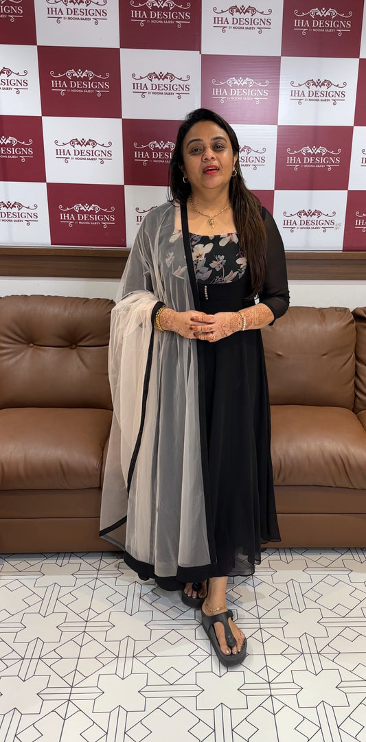 IHA'S IN-HOUSE GEORGETTE ANARKALI TOP AND DUPATTA - IHA 26900