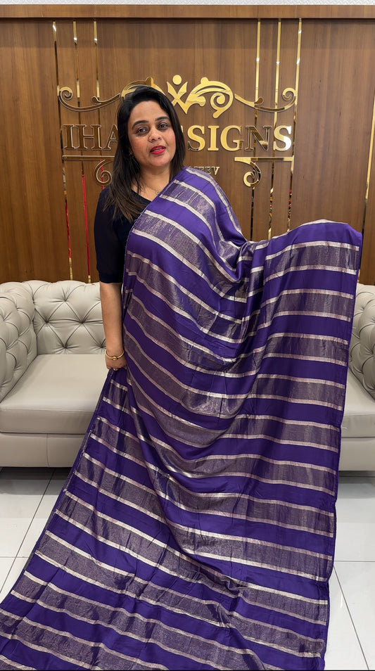 SEMI BANARASI SAREES - IHA 25373