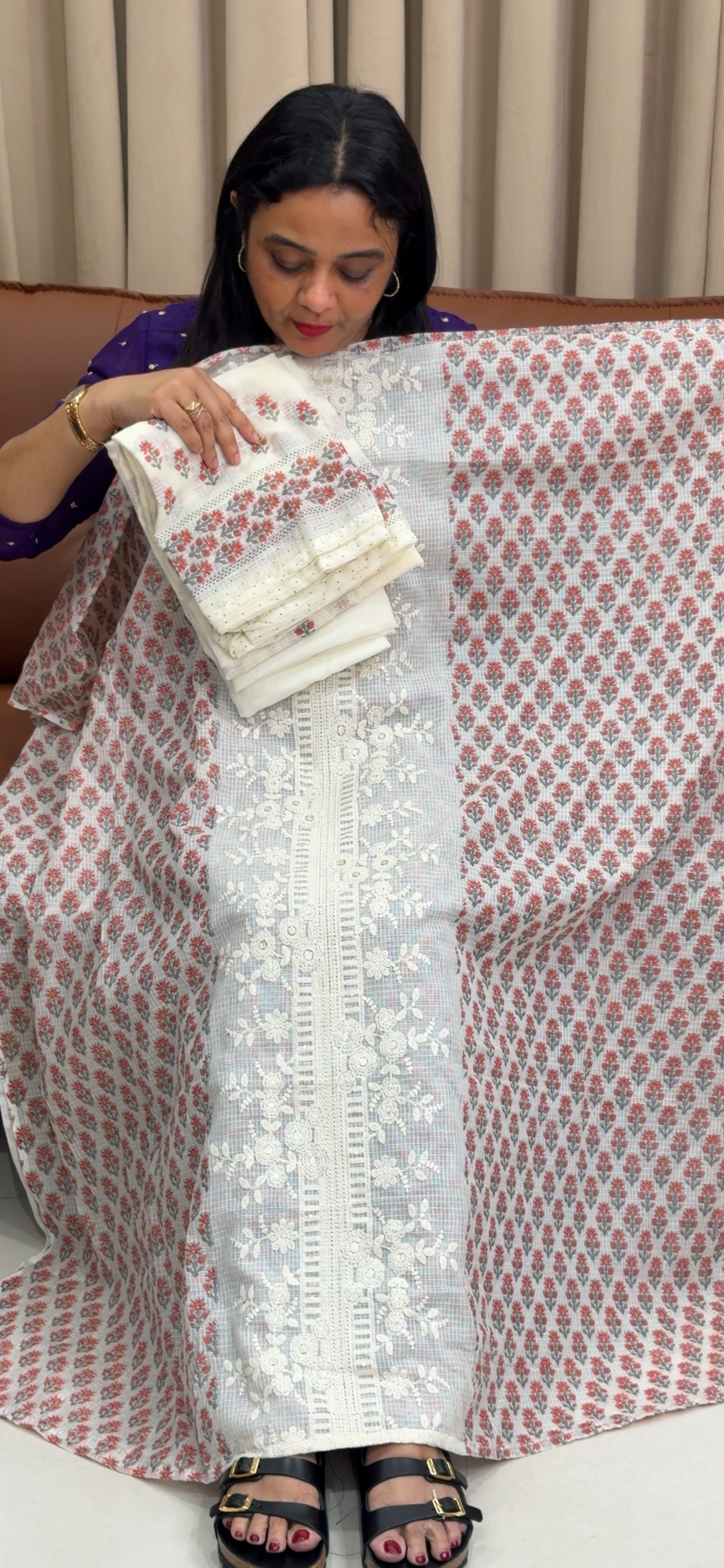NET KOTA UNSTITCHED SALWAR SUITS - IHA 33894