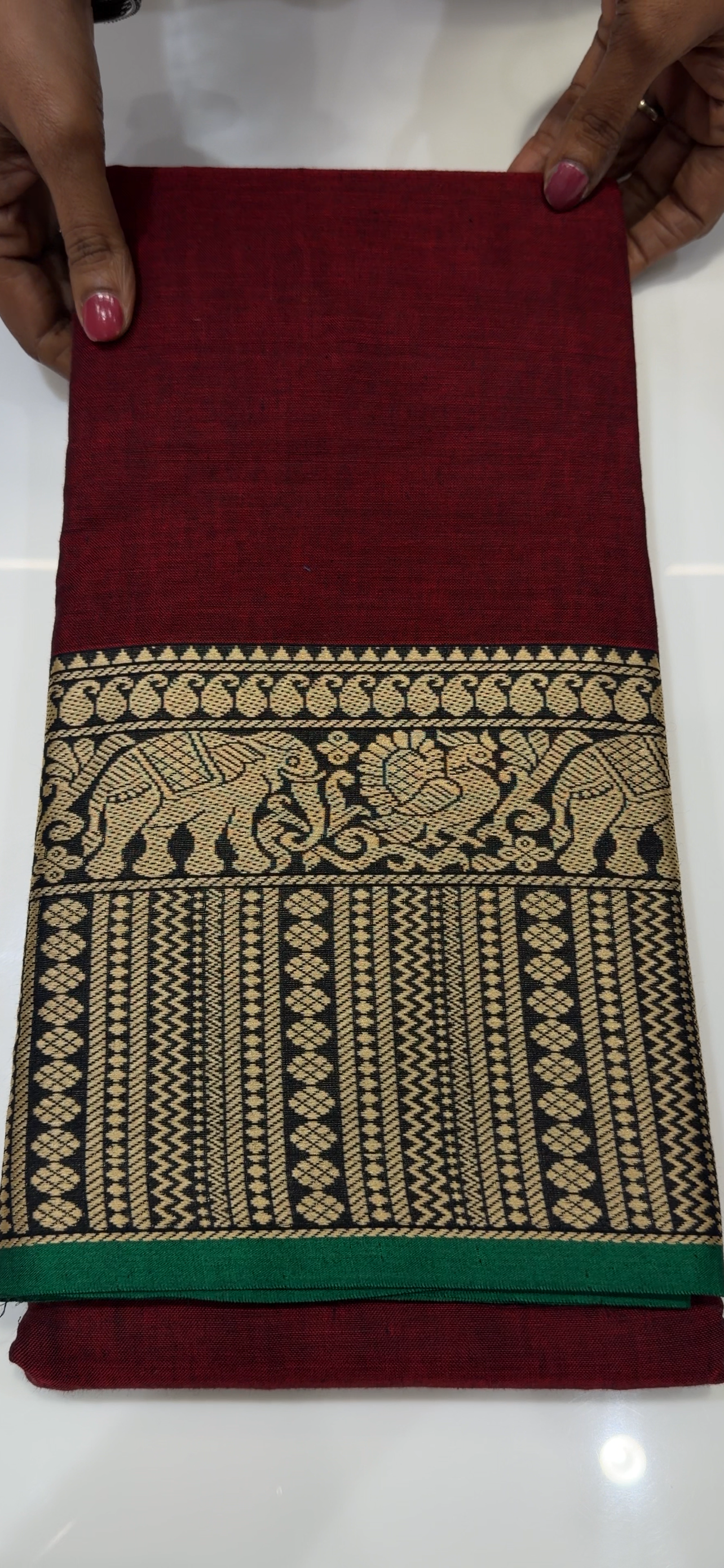 COTTON HANDLOOM SAREES - IHA 33300