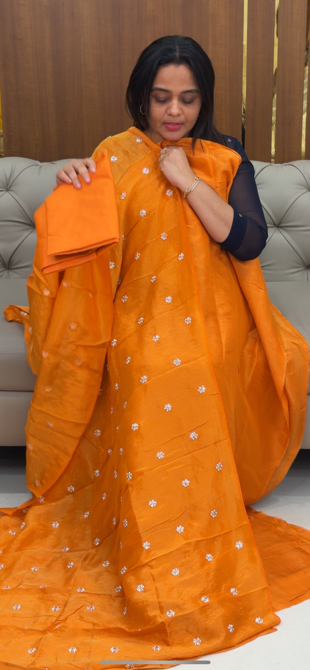 BANARASI TISSUE UNSTITCHED SALWAR SUITS - IHA 29498