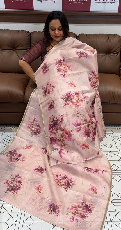 DIGITAL PRINTED SEMI SILK KOTA SAREE - IHA 14556