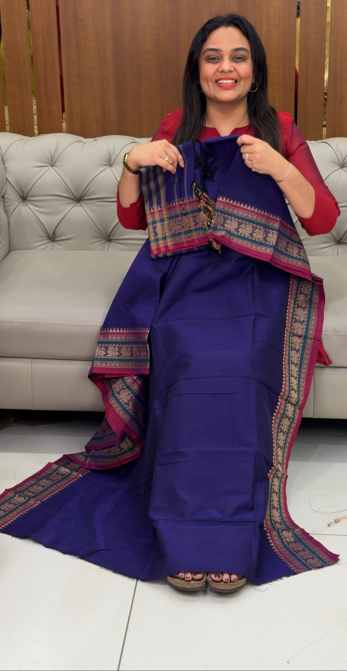 HANDLOON COTTON UNSTITCHED SALWAR SUITS - IHA 30631