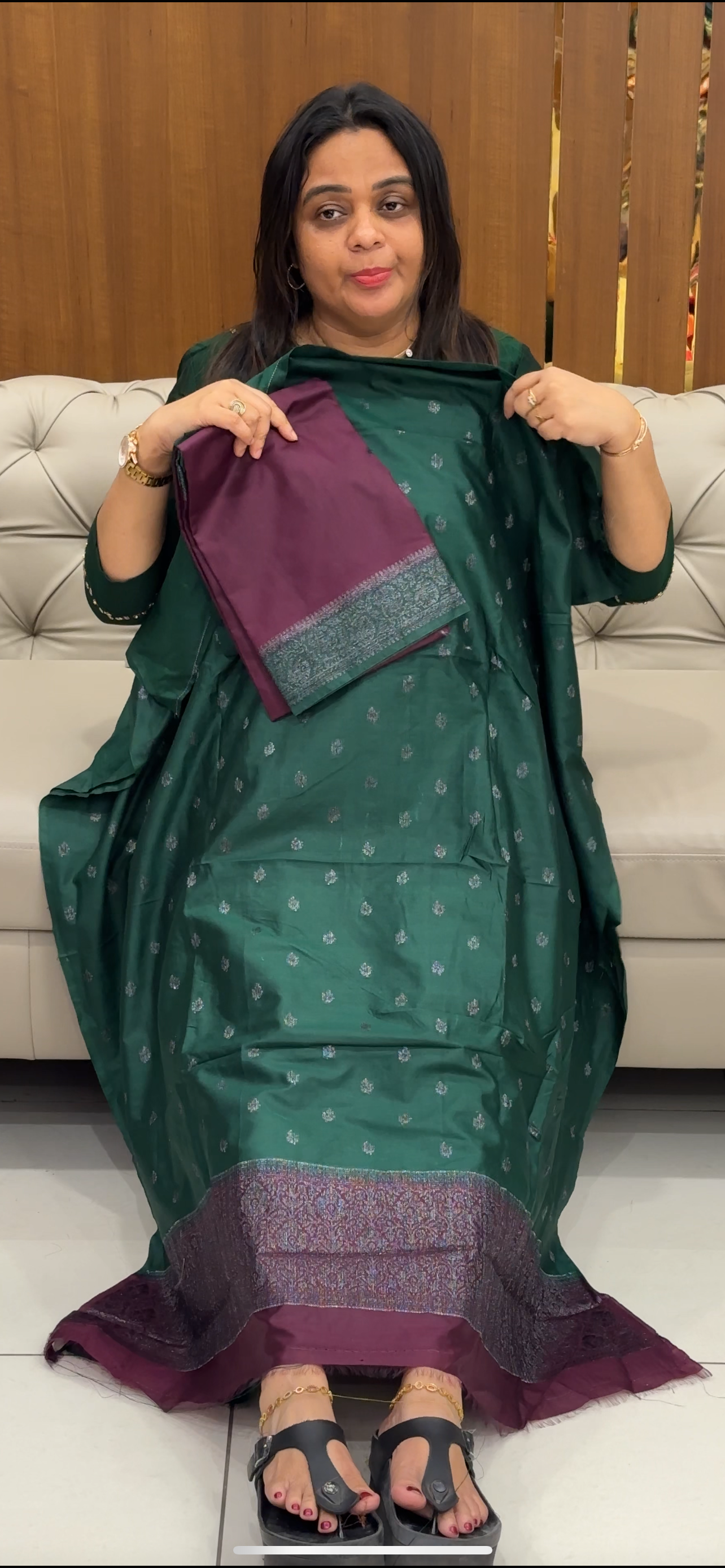 BANARASI TUSSUR UNSTITCHED SALWAR SUITS - IHA 28544