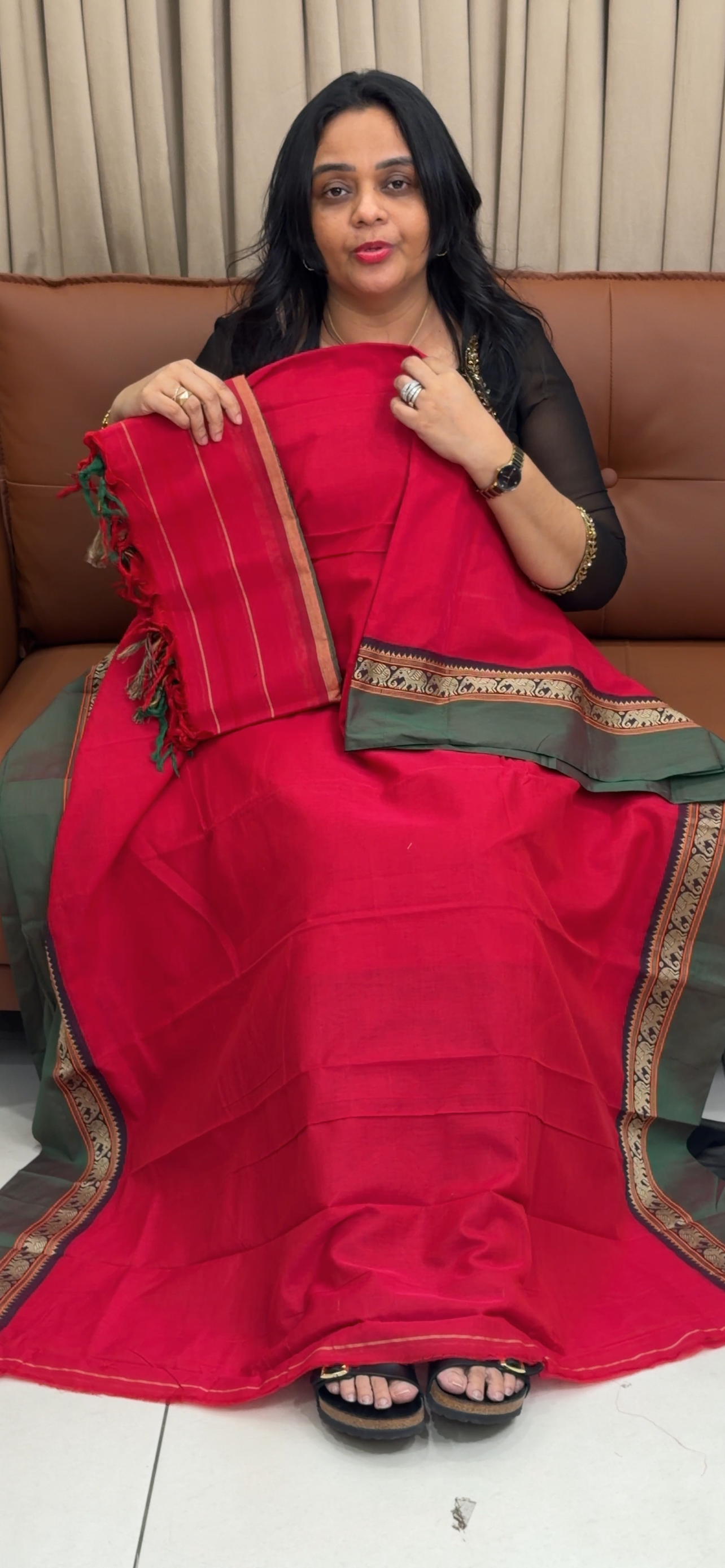 HANDLOOM COTTON UNSTITCHED SALWAR SUITS - IHA 35045