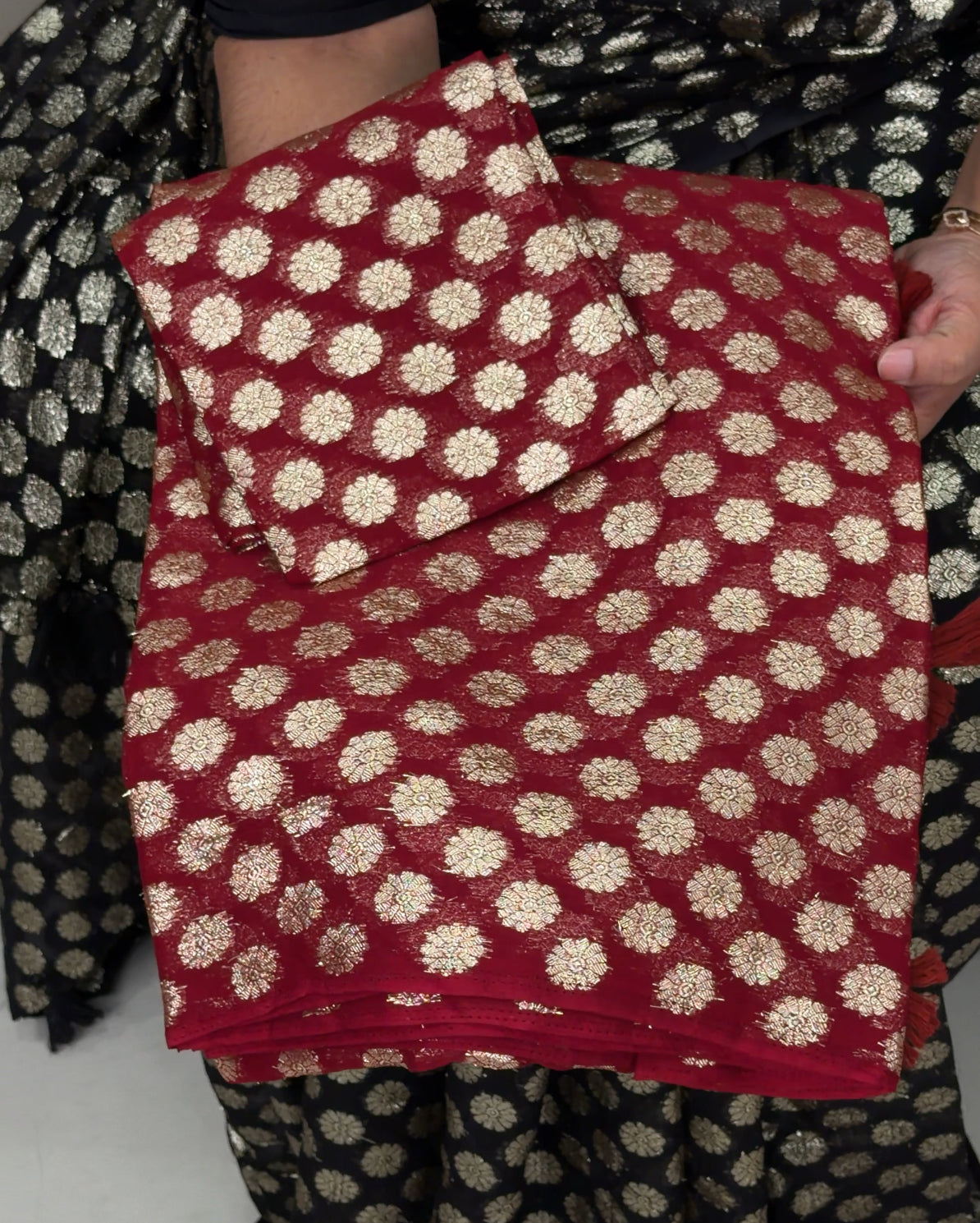 GEORGETTE BANARASI SAREES - IHA  28948