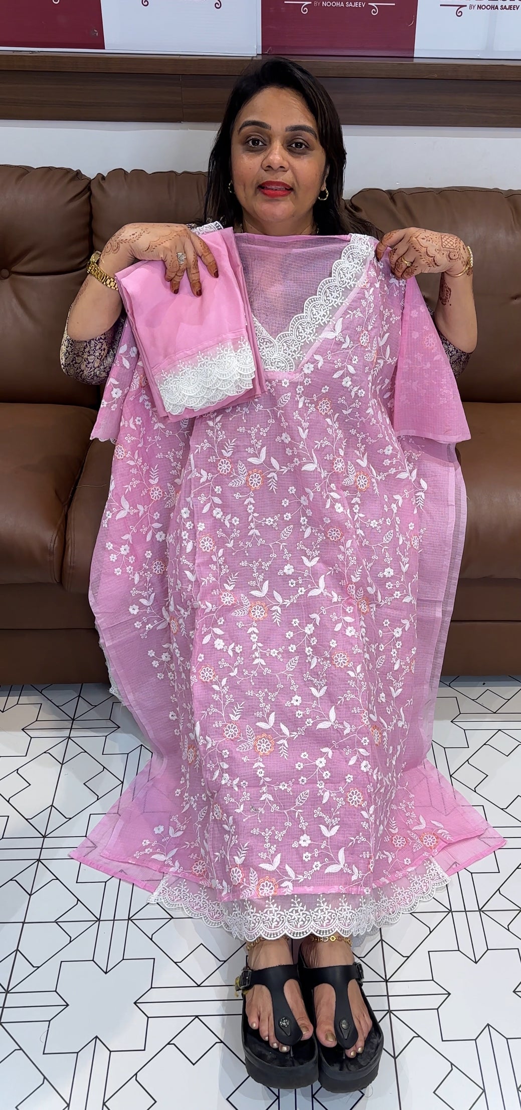 KOTA LUCKNOWI UNSTITCHED SALWAR SUITS - IHA 23775
