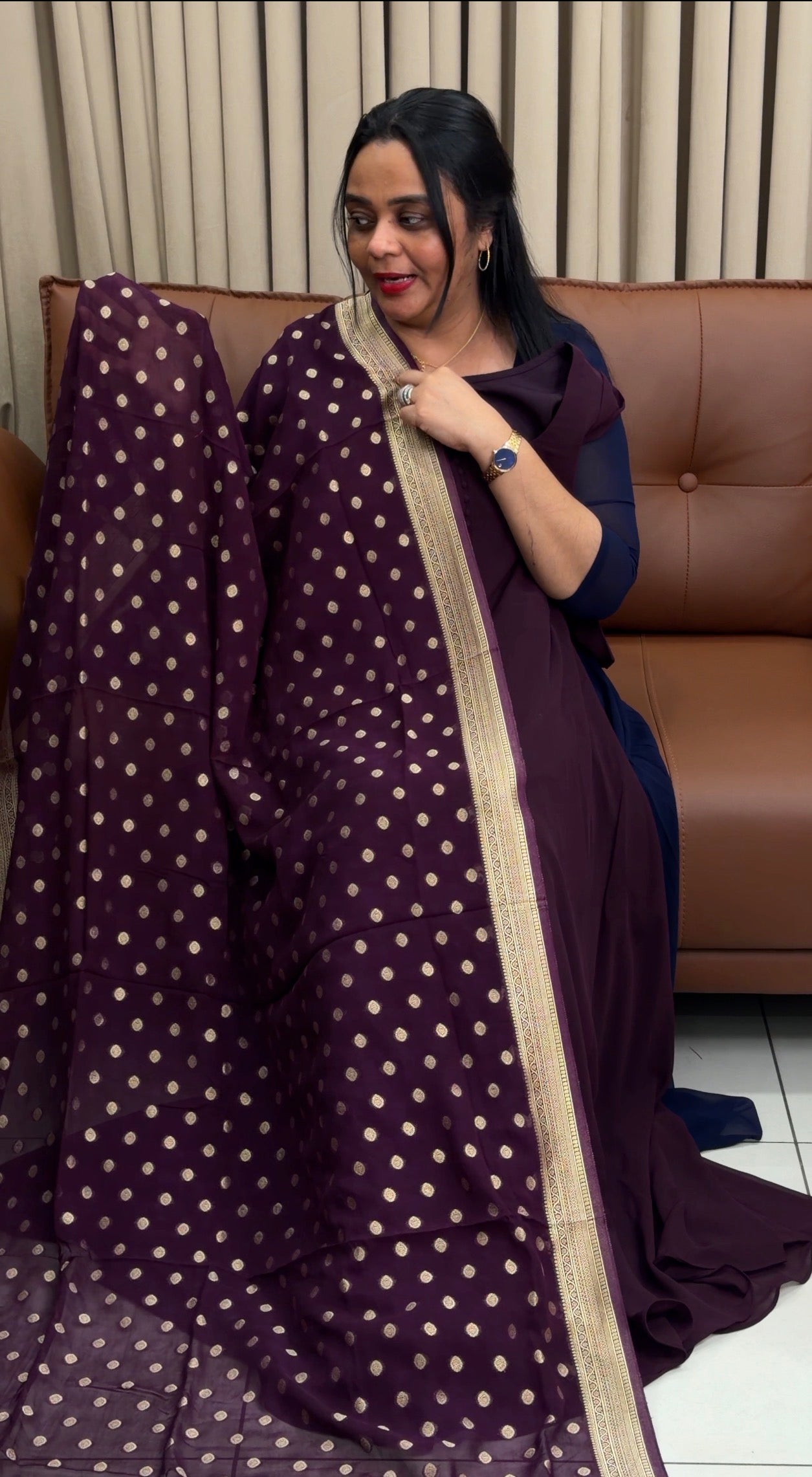 IHA'S IN-HOUSE GEORGETTE GOWN AND DUPATTA - IHA 34669