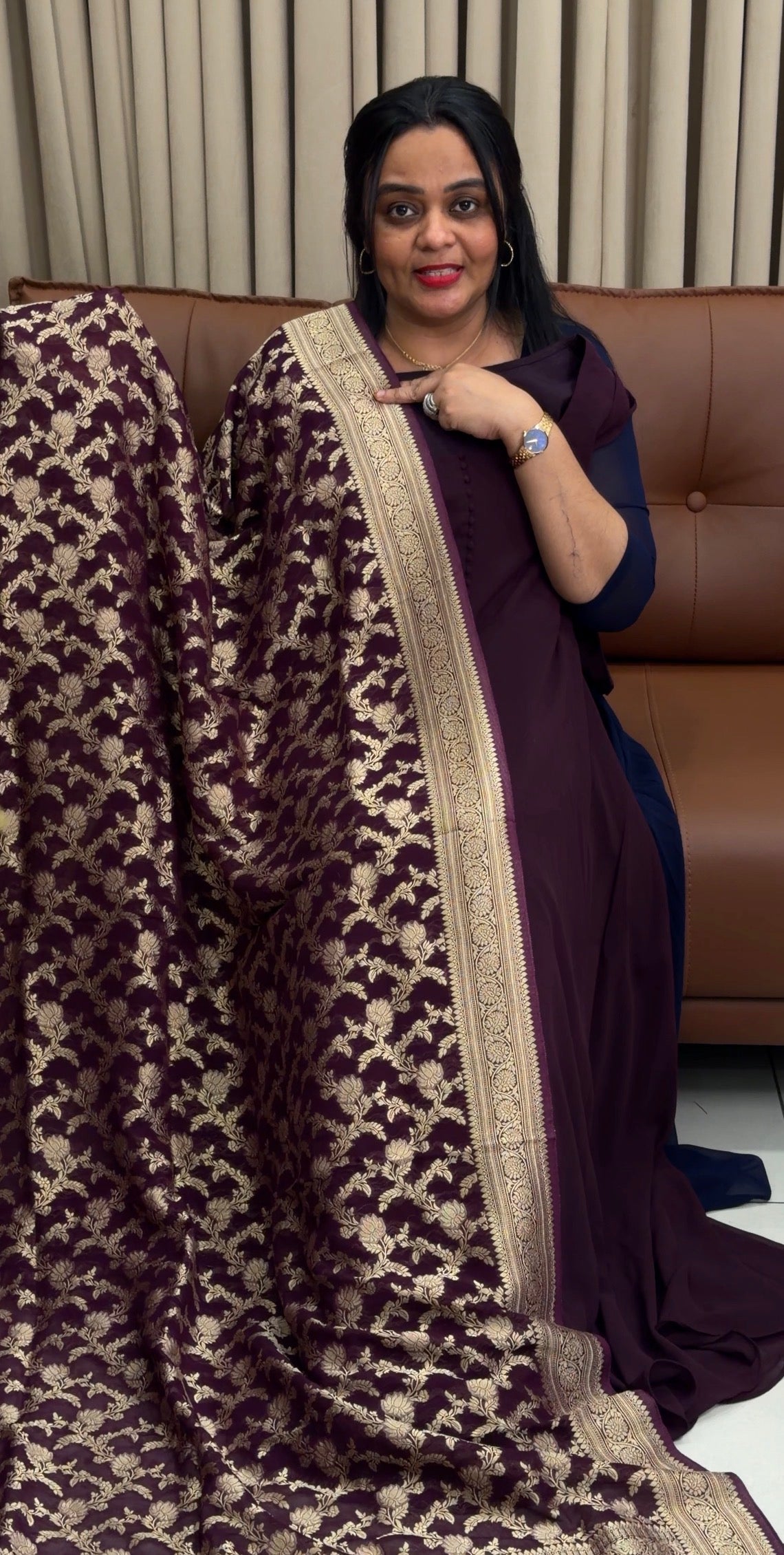IHA'S IN-HOUSE GEORGETTE GOWN AND DUPATTA - IHA 34669