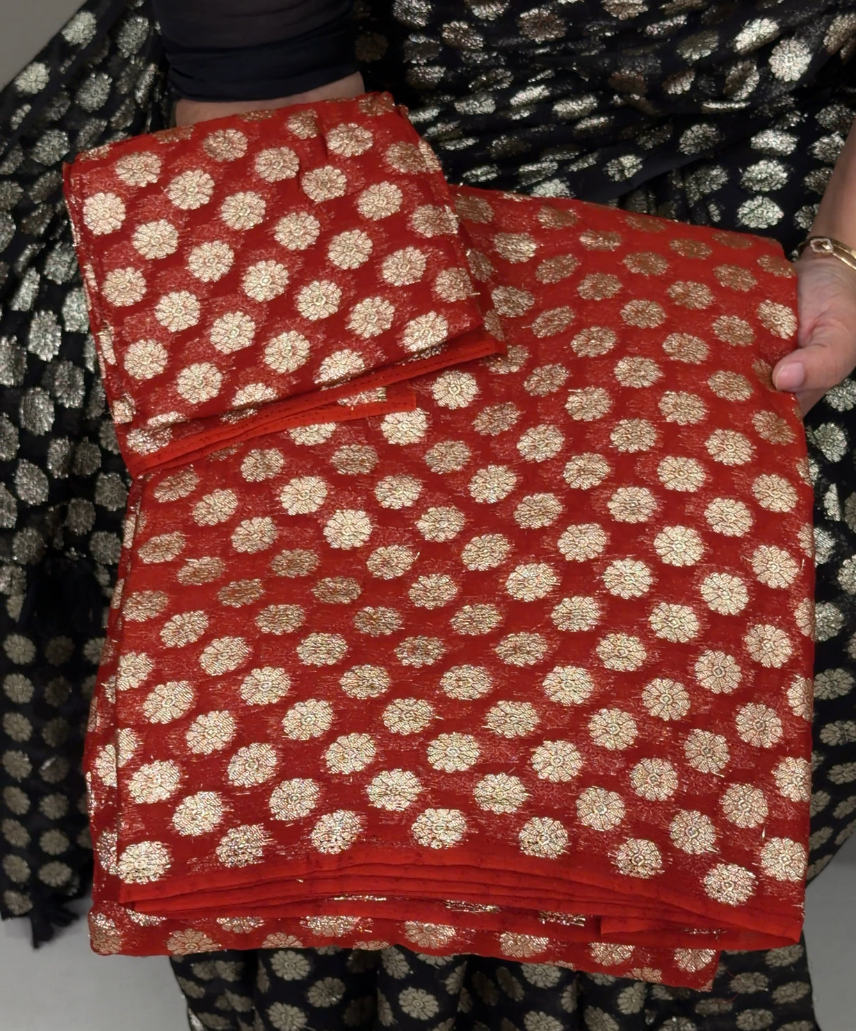 GEORGETTE BANARASI SAREES - IHA  28948