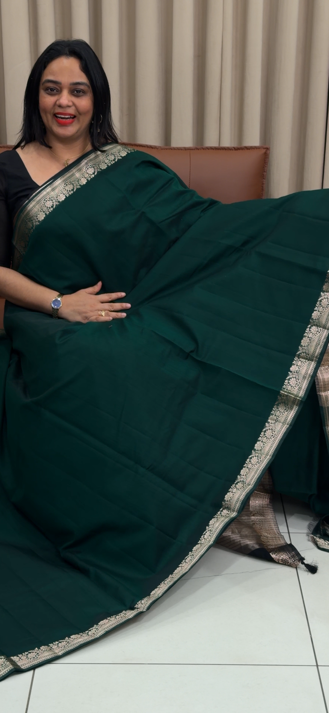 MUL CHANDERI SAREES - IHA 33566