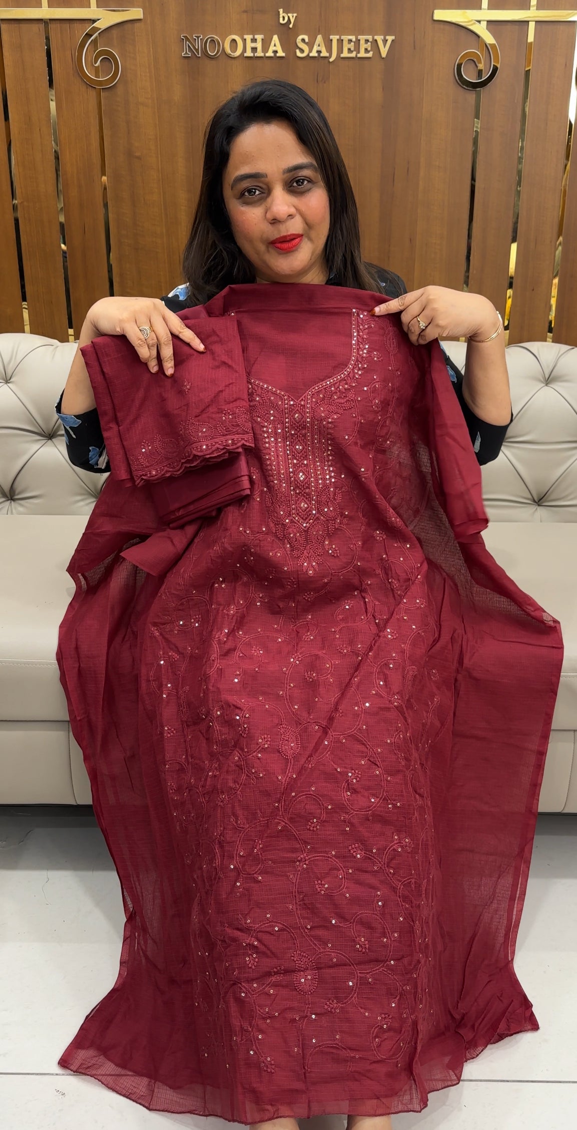NET KOTA UNSTITCHED SALWAR SUITS - IHA 25357