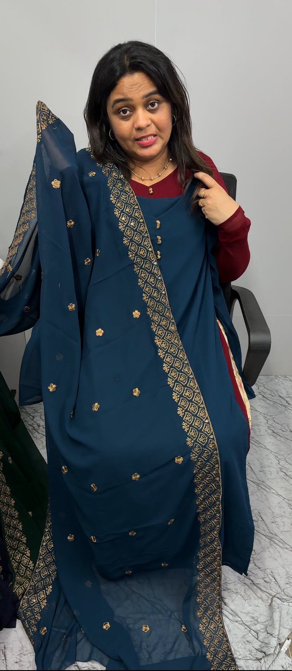 FORWARD GEORGETTE UNSTITCHED SALWAR SUITS - IHA 26940